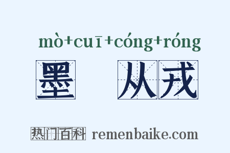 墨缞从戎是什么意思的图片